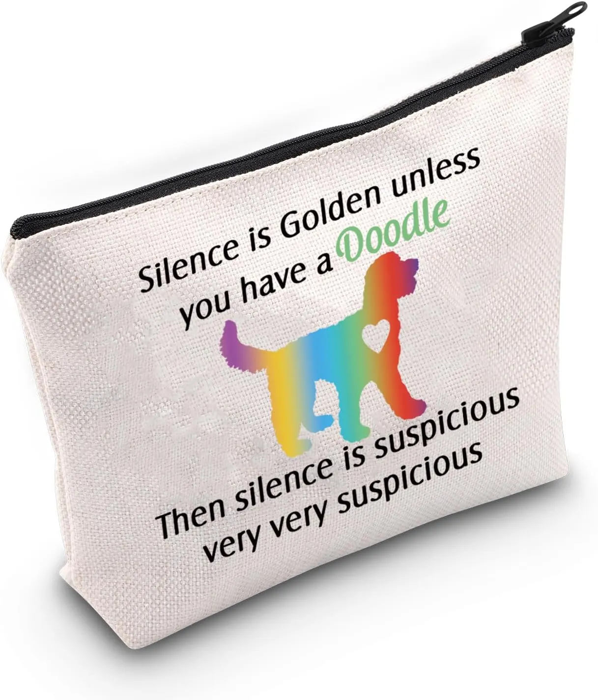 JNIAP Doodle Dog Cosmetic Bag - Golden Doodle Gift For Dog Owners - Makeup Pouch