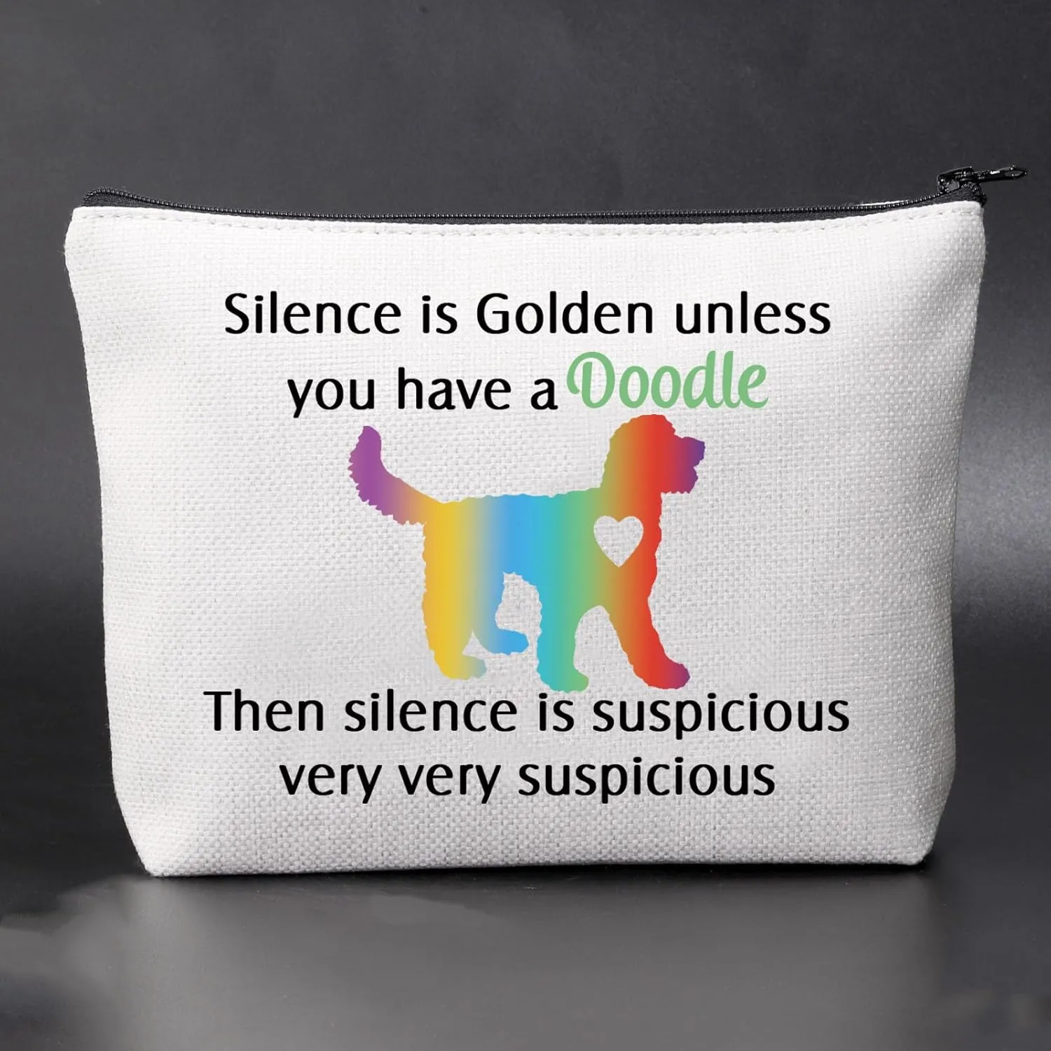 JNIAP Doodle Dog Cosmetic Bag - Golden Doodle Gift For Dog Owners - Makeup Pouch