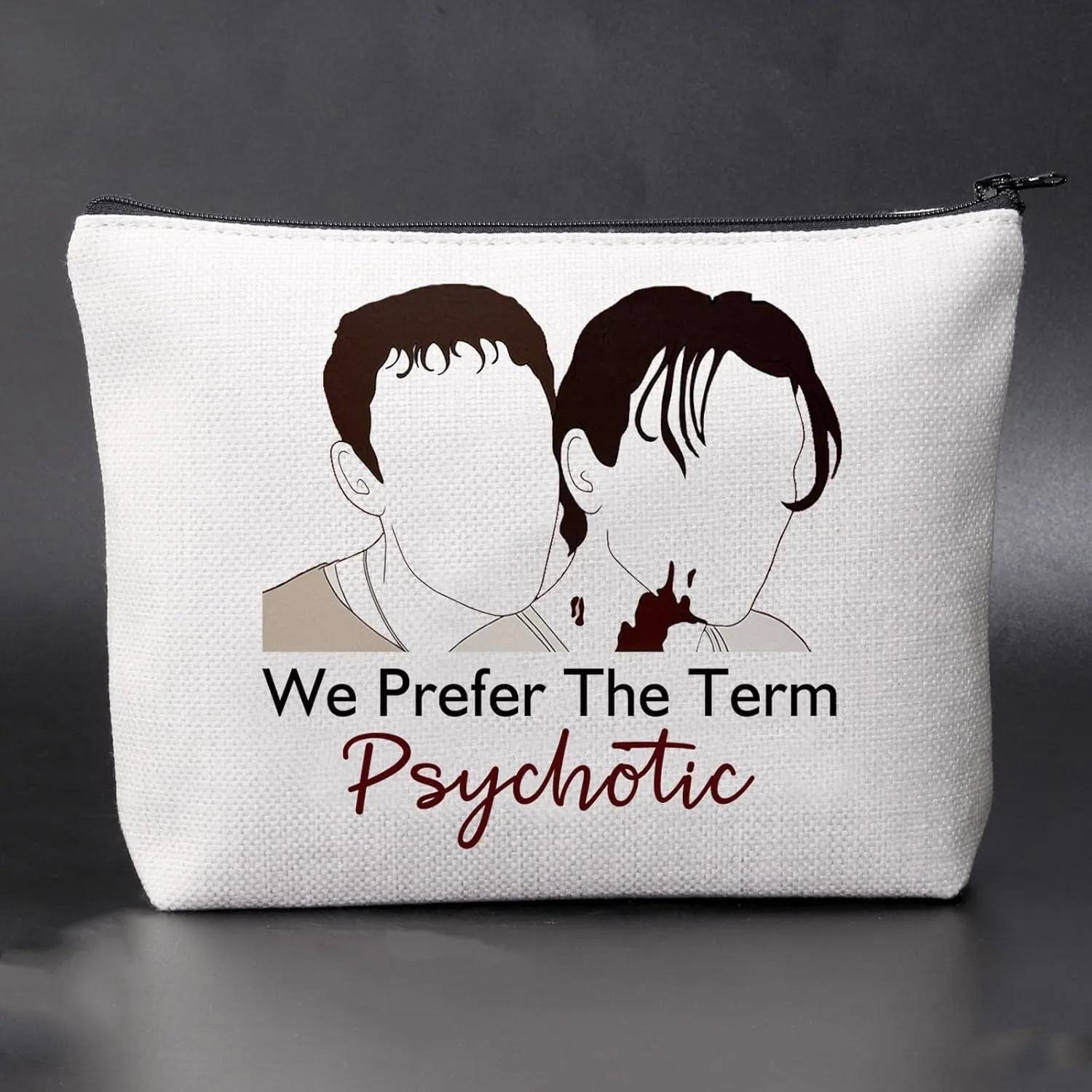 JNIAP Scary Horror Movie Cosmetic Bag Billy L Stu-Macher Fans Gift Makeup Pouch We Prefer The Term Psychotic Bag(We Prefer)