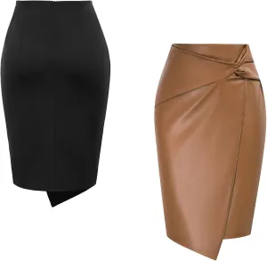 Kate Kasin Work Pencil Skirts for Women High Waist