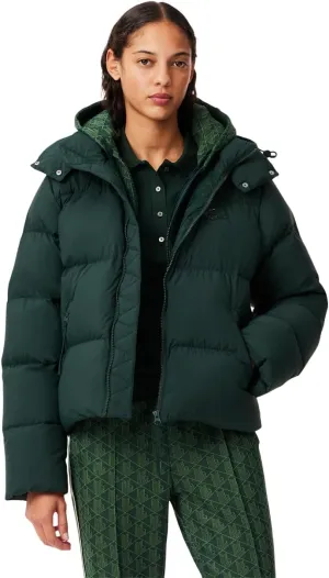 Lacoste Women's Padded Down Logo Jacket with Hood
