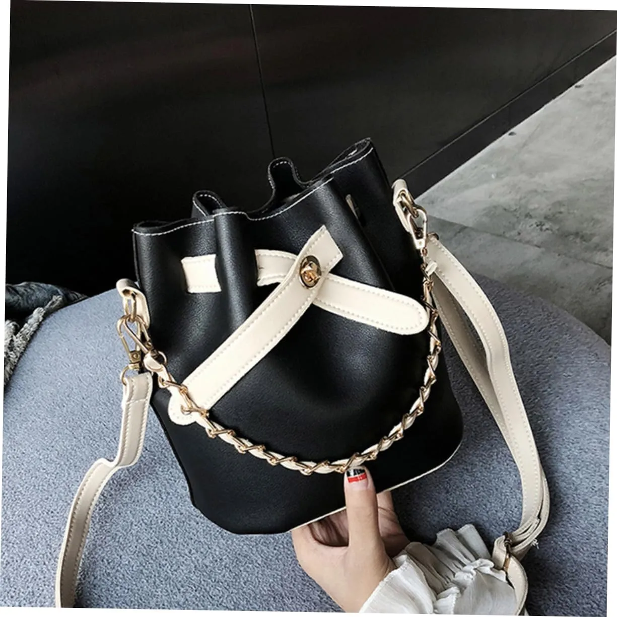 LIFKOME Bucket Bag Purses for Women Trendy Cross Body Bag for Woman Shoulder Bag Wallet Crossbody Sling Bags for