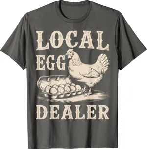 Local Egg Dealer Retro Chicken Funny Farmer Easter T-Shirt