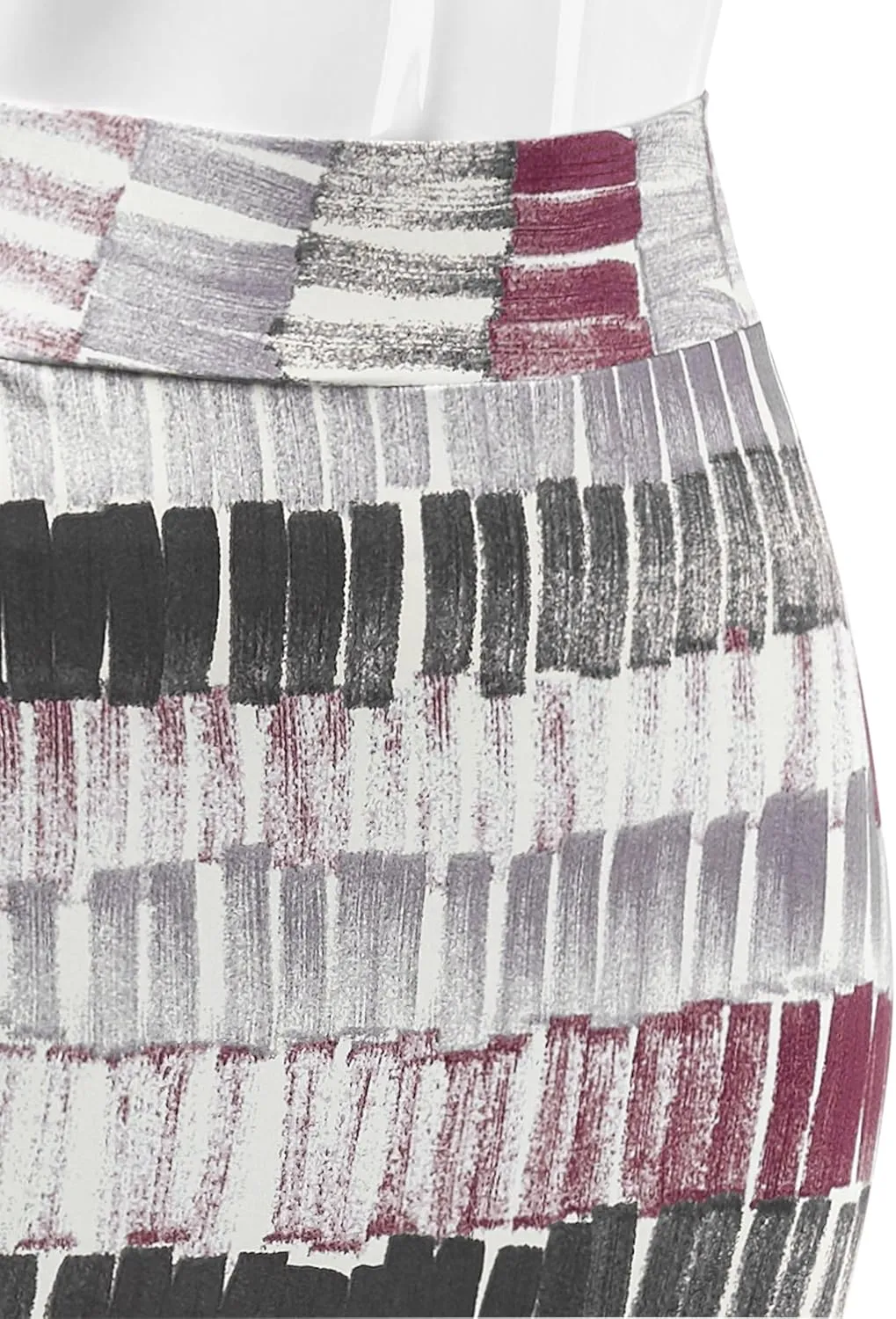 Made By Johnny Women's Premium Scuba Stretch High Waist Pencil Skirt Below Knee for Office Wear