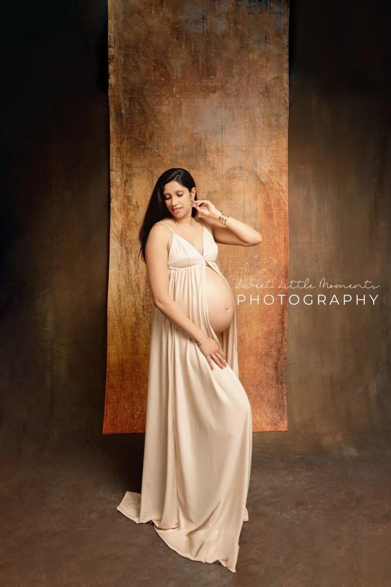 Maternity Slip Dress Long | Nude undergarments for dresses, One Size, Split Front