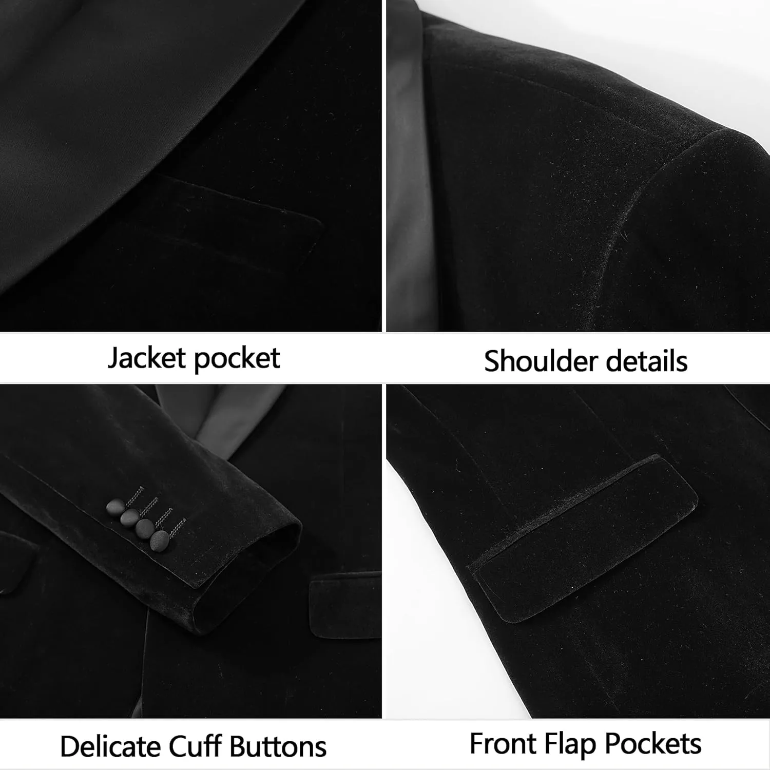 Men Suit Blazer Tuxedo Slim Fit Velvet Party Wedding Prom