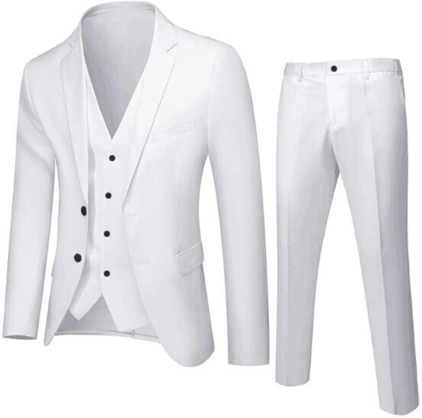 Men Suits 2024 3 Suit Business Wedding Party Jacket Vest & Pants Coat Fat Suit Mens Linen Sets Men Suits Regular