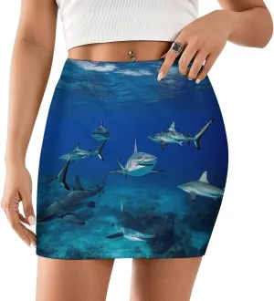 Mini Pencil Skirt for Women Basic Bodycon Skirt