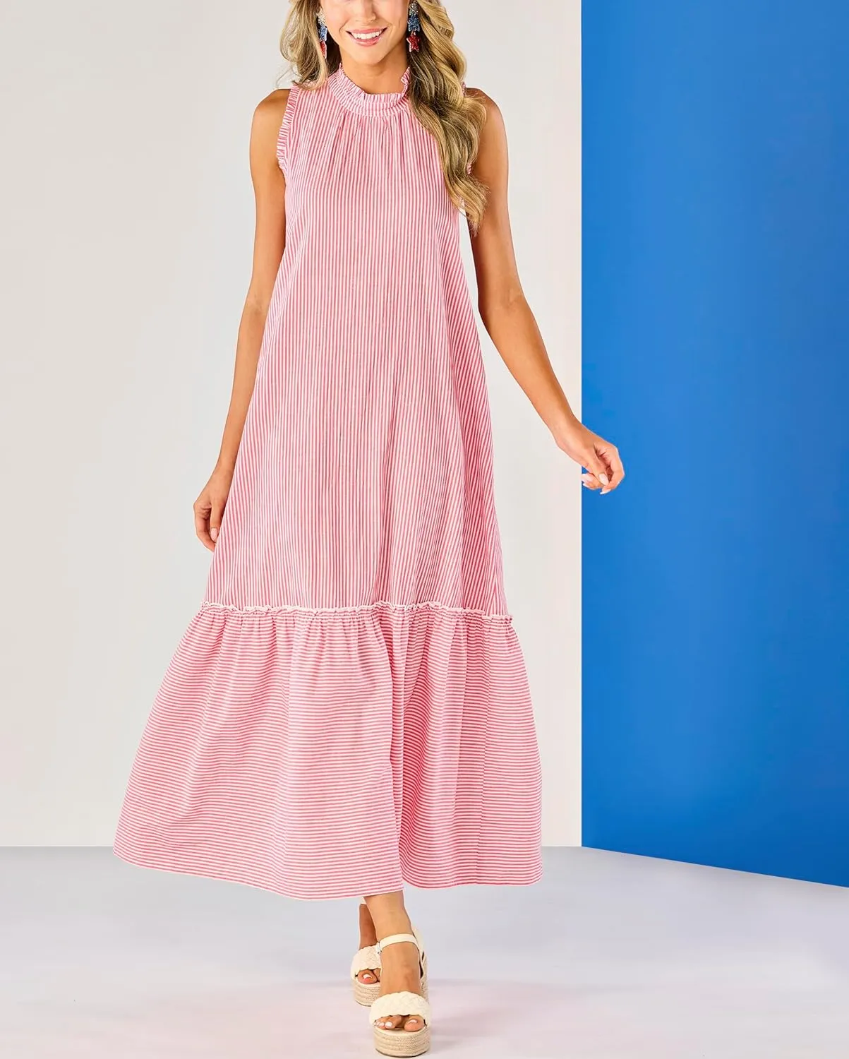 Mud Pie Women's Wallis Stripe Maxi Dress