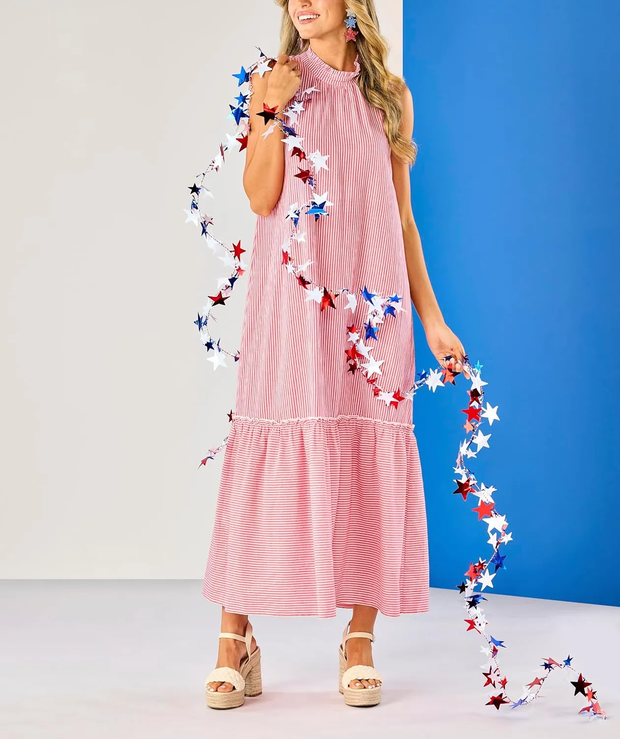 Mud Pie Women's Wallis Stripe Maxi Dress