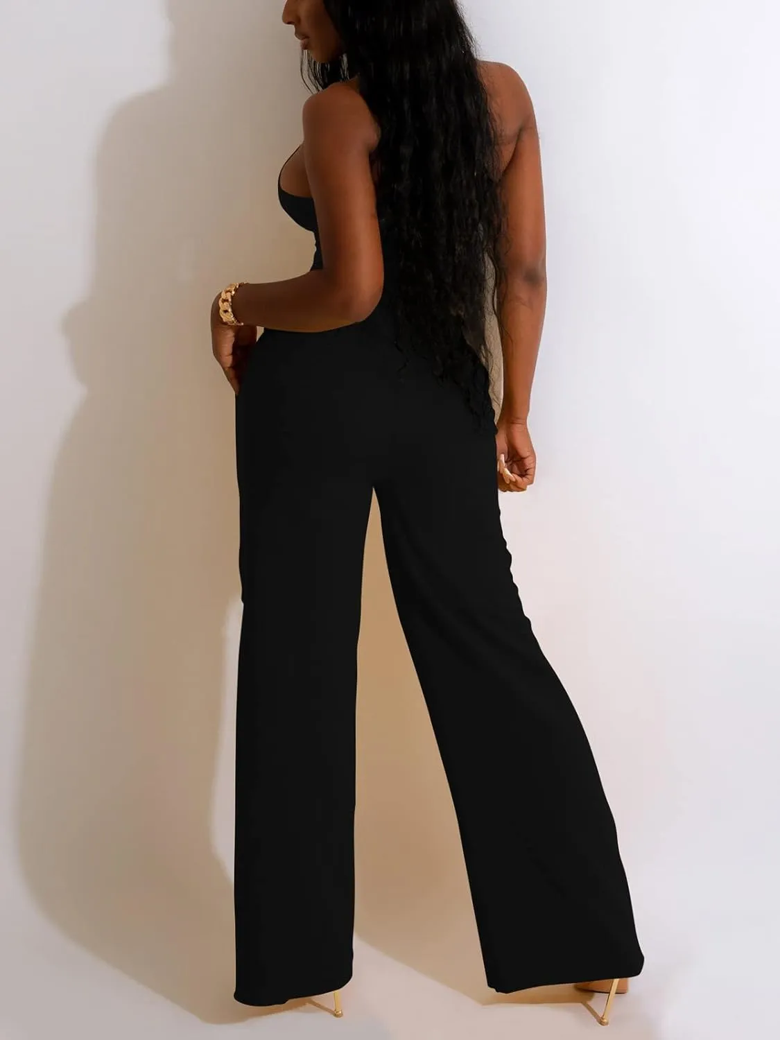 Nimsruc Two Piece Outfits For Women Casual Sleeveless Sweat Suits