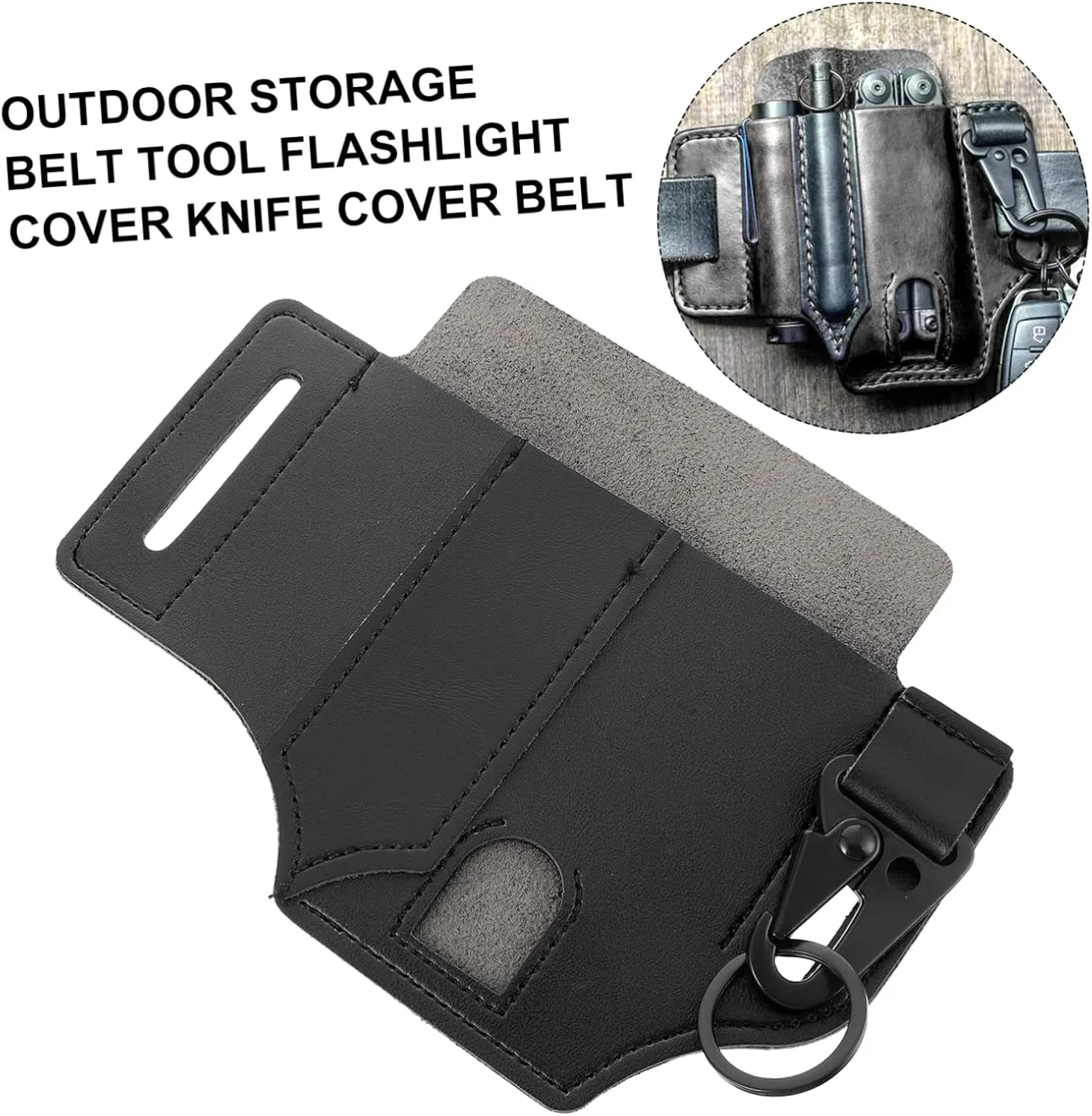 NOLITOY Bag 4 Pockets Men's Tool Storage Waist Bag for Camping Hiking and Work