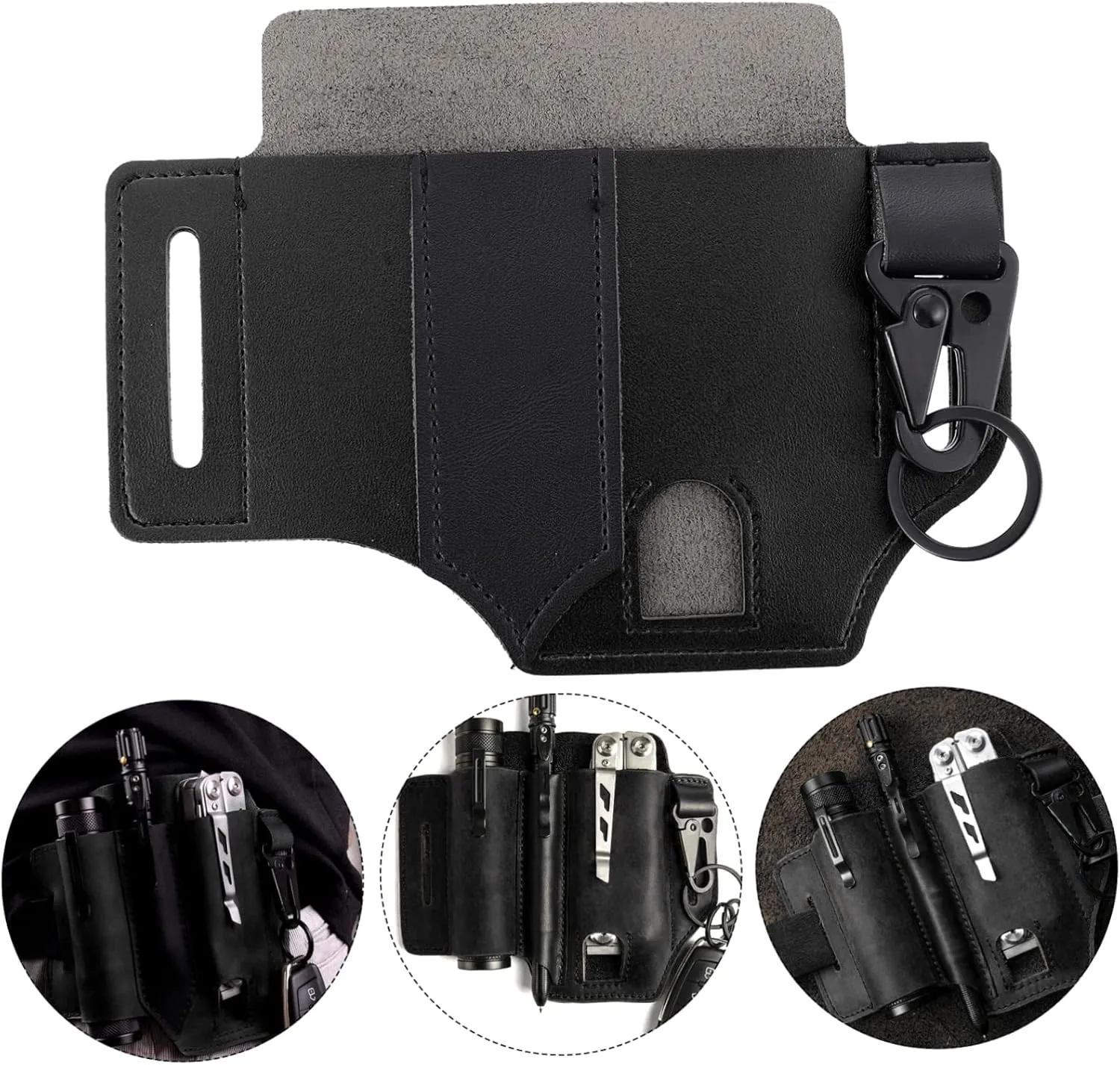 NOLITOY Bag 4 Pockets Men's Tool Storage Waist Bag for Camping Hiking and Work
