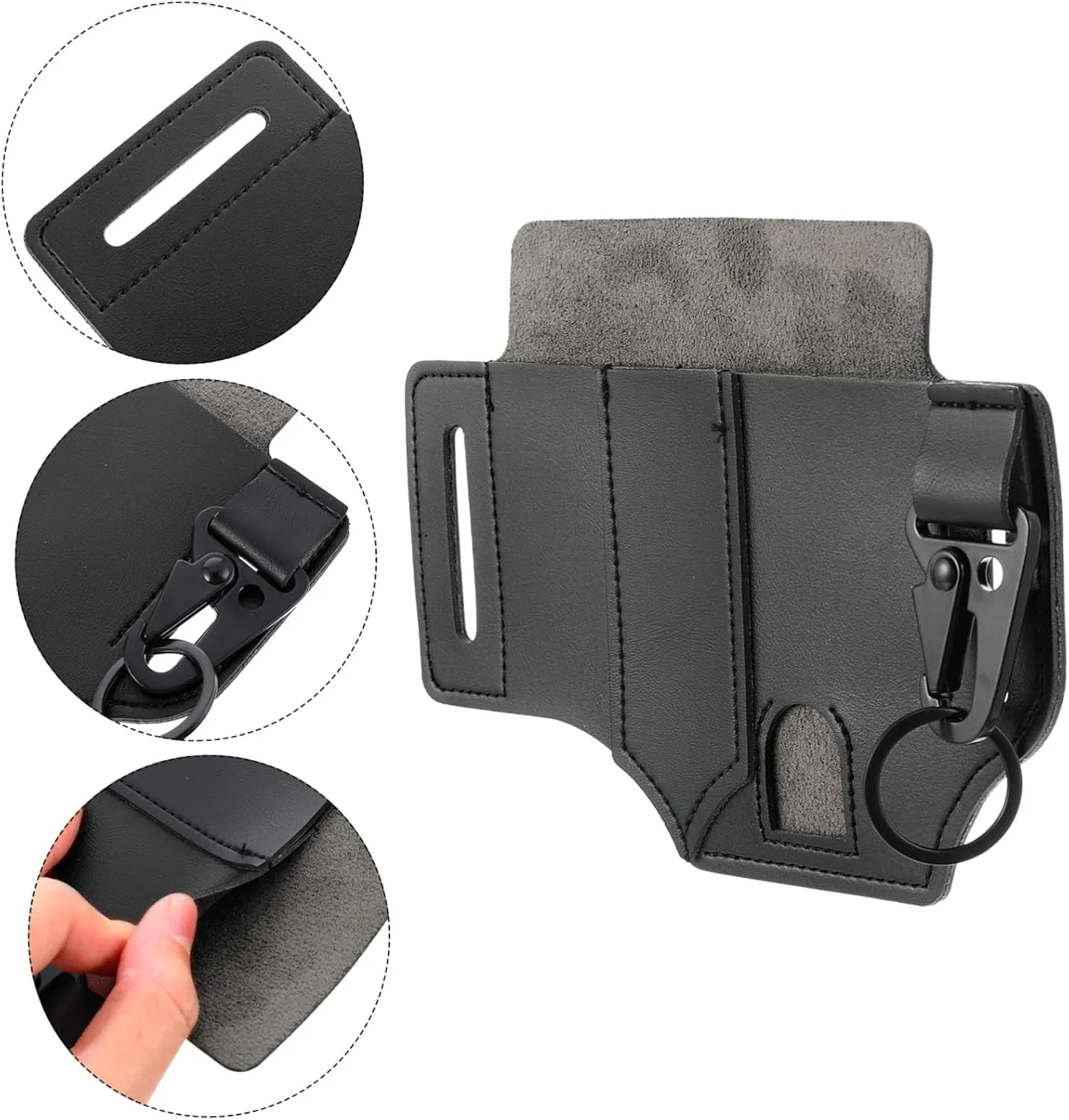 NOLITOY Bag 4 Pockets Men's Tool Storage Waist Bag for Camping Hiking and Work