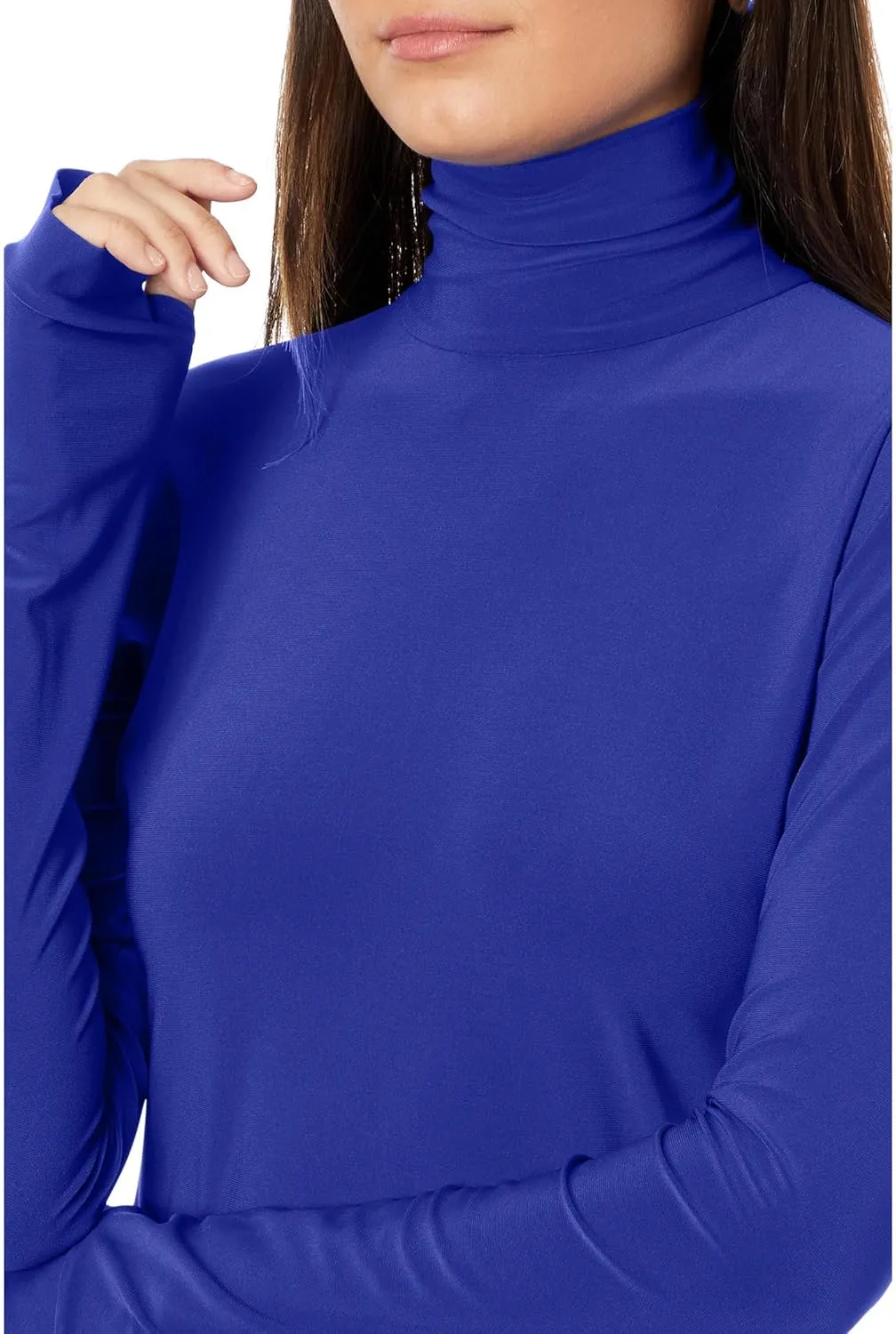 Norma Kamali Women's Long Sleeve Turtle Fishtail Mini Dress