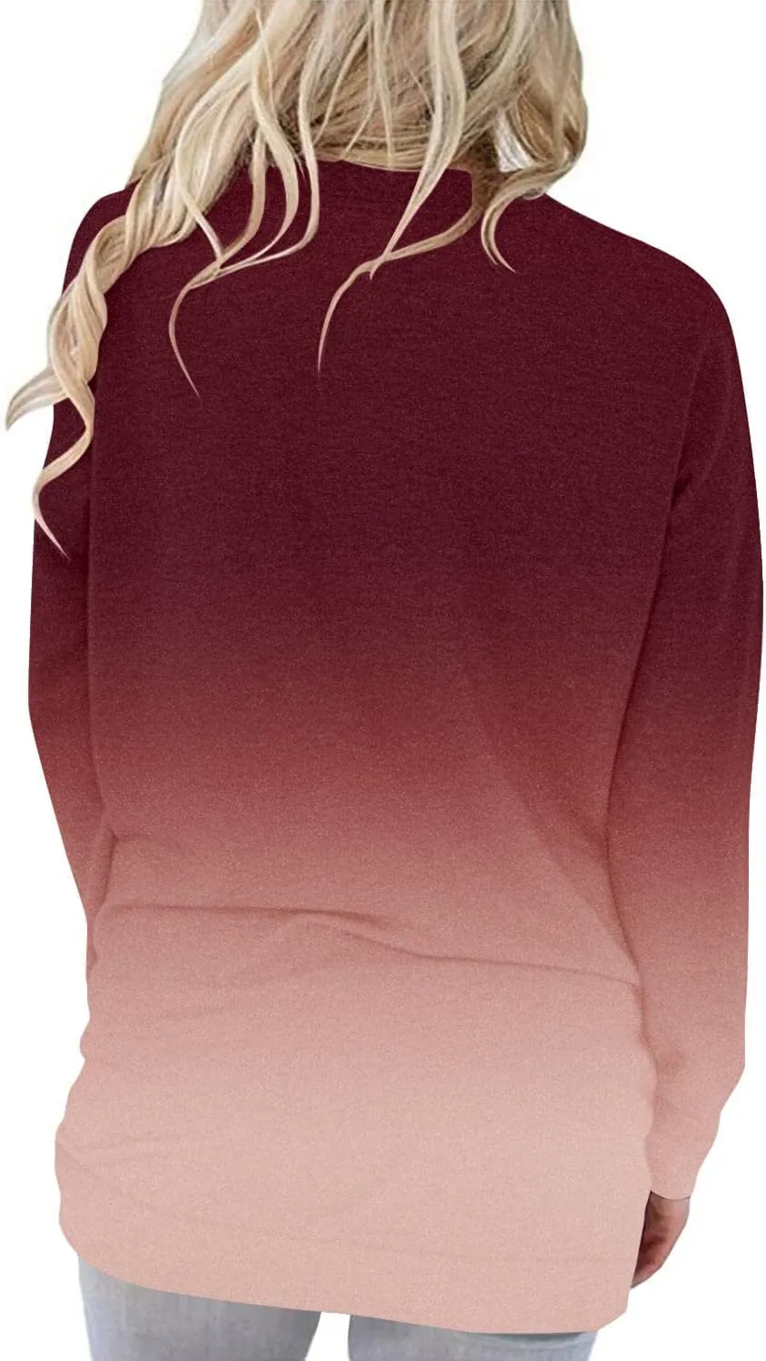 ONLYSHE Womens Crewneck Sweatshirt Casual Loose Fitting Tops Long Sleeve T Shirt