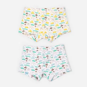 Organic Cotton Boys Boxer Briefs - Cars Combo Set of 2