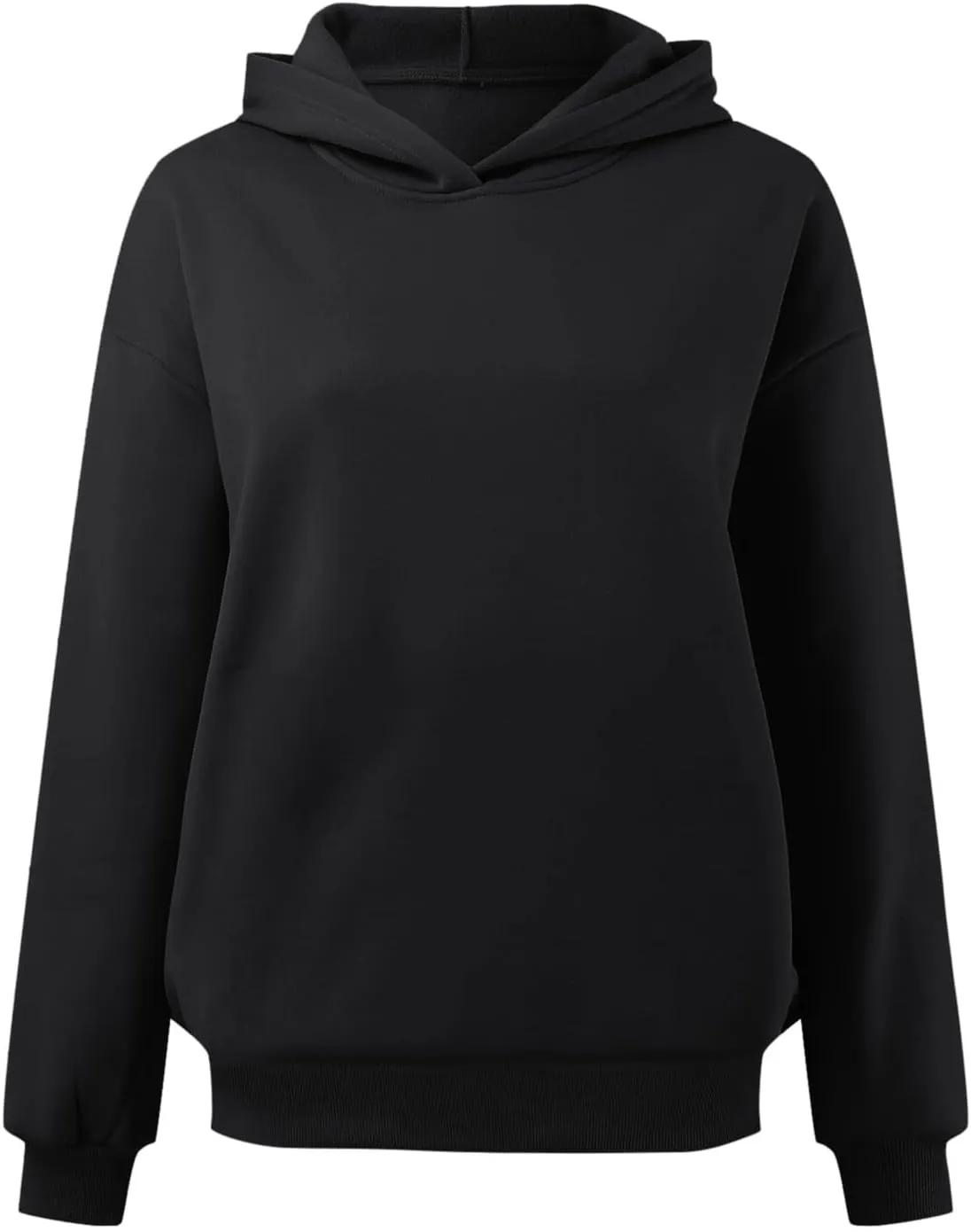 Oversized Plain Hoodies for Women Casual Trendy 2024 Fall Outfits Fleece Y2K Sweatshirts Pullover Long Sleeve Tops
