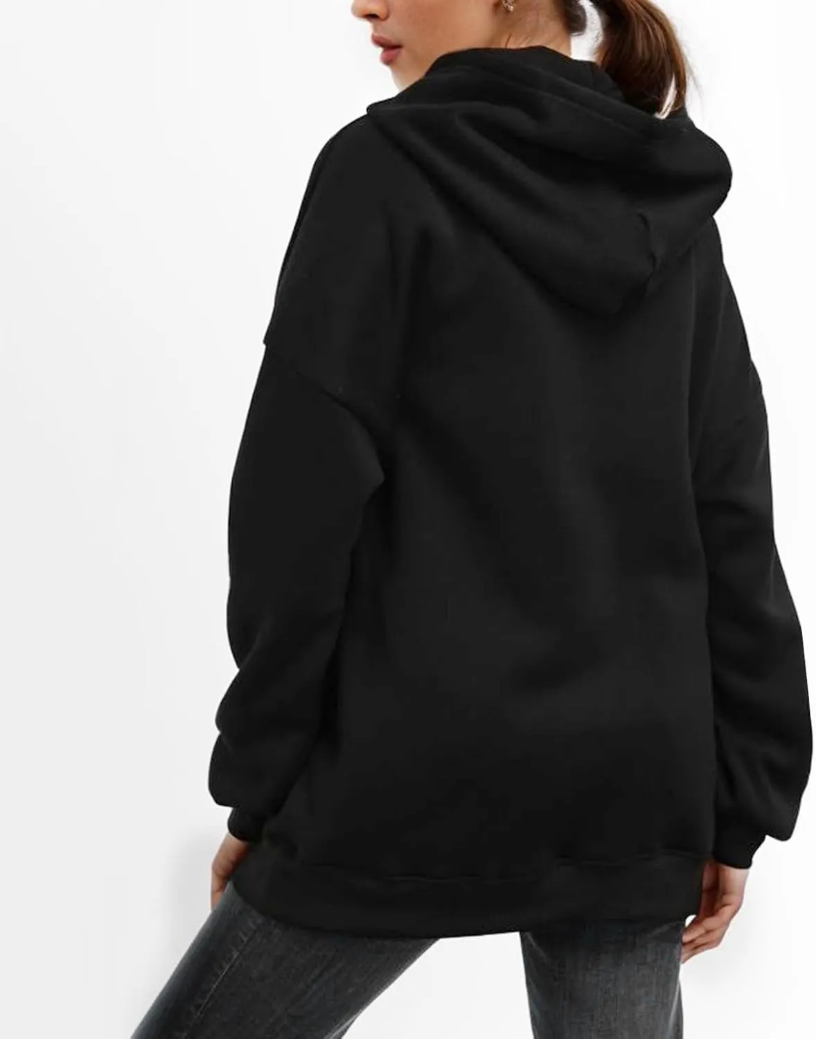 Oversized Plain Hoodies for Women Casual Trendy 2024 Fall Outfits Fleece Y2K Sweatshirts Pullover Long Sleeve Tops