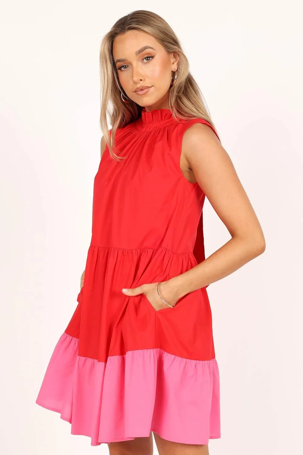 Petal & Pup Women's Bradshaw Tiered Mini Dress