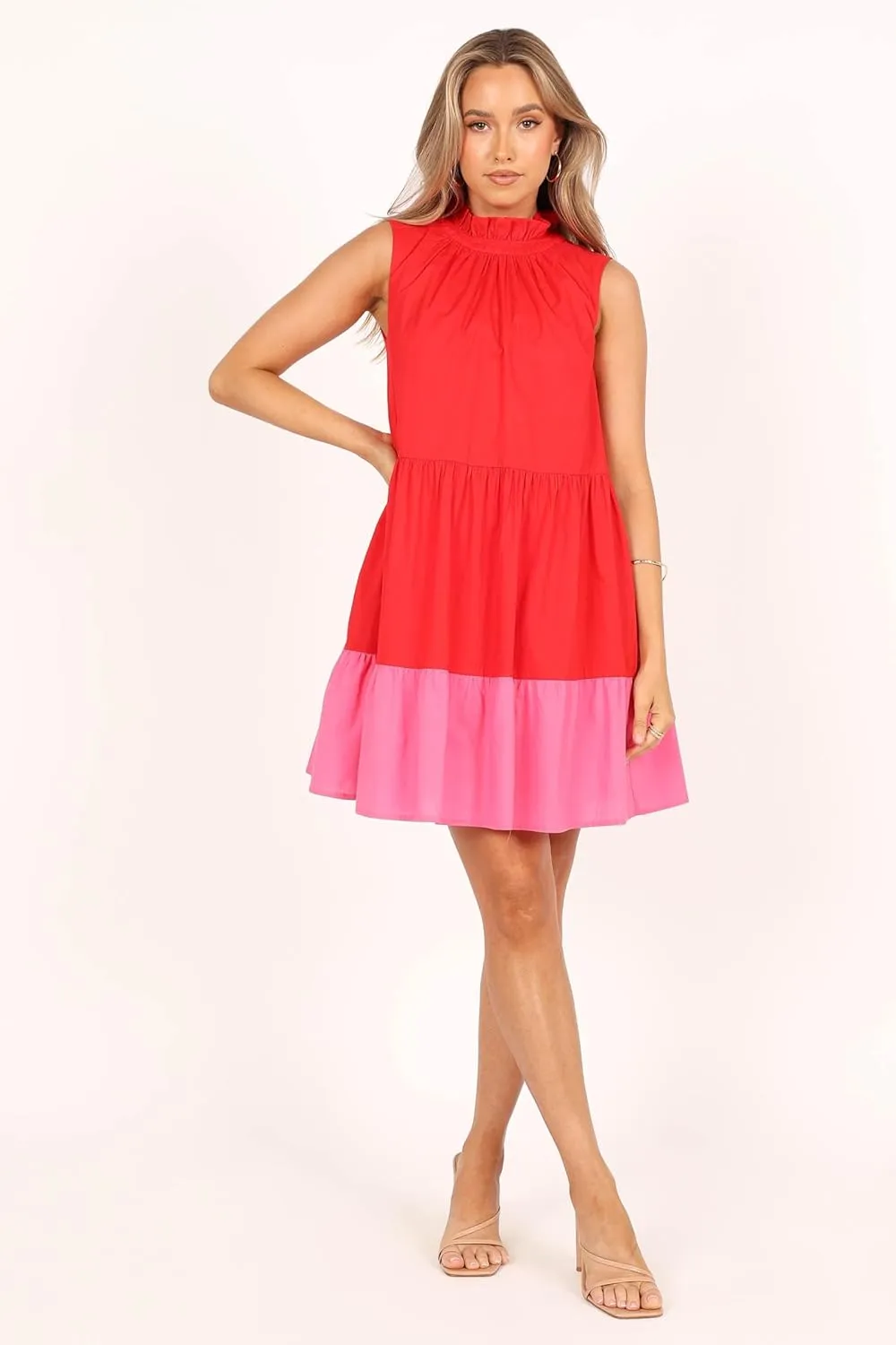 Petal & Pup Women's Bradshaw Tiered Mini Dress
