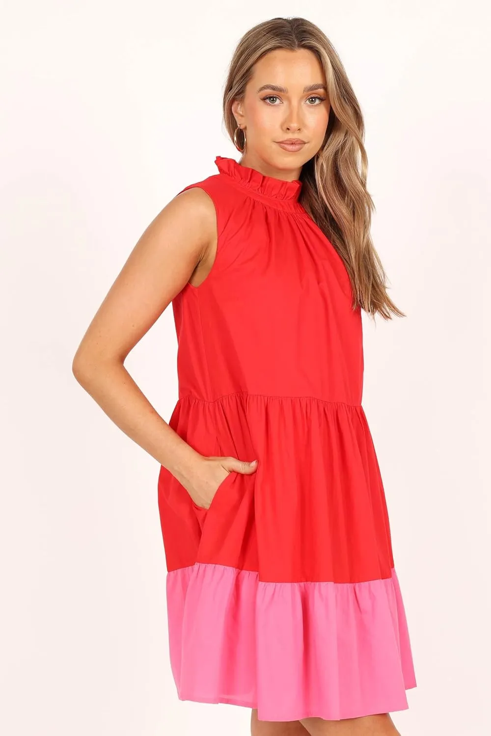 Petal & Pup Women's Bradshaw Tiered Mini Dress