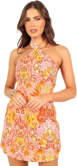 Petal & Pup Women's Elyse Halterneck Mini Dress