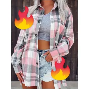 Pink Flannel Shacket