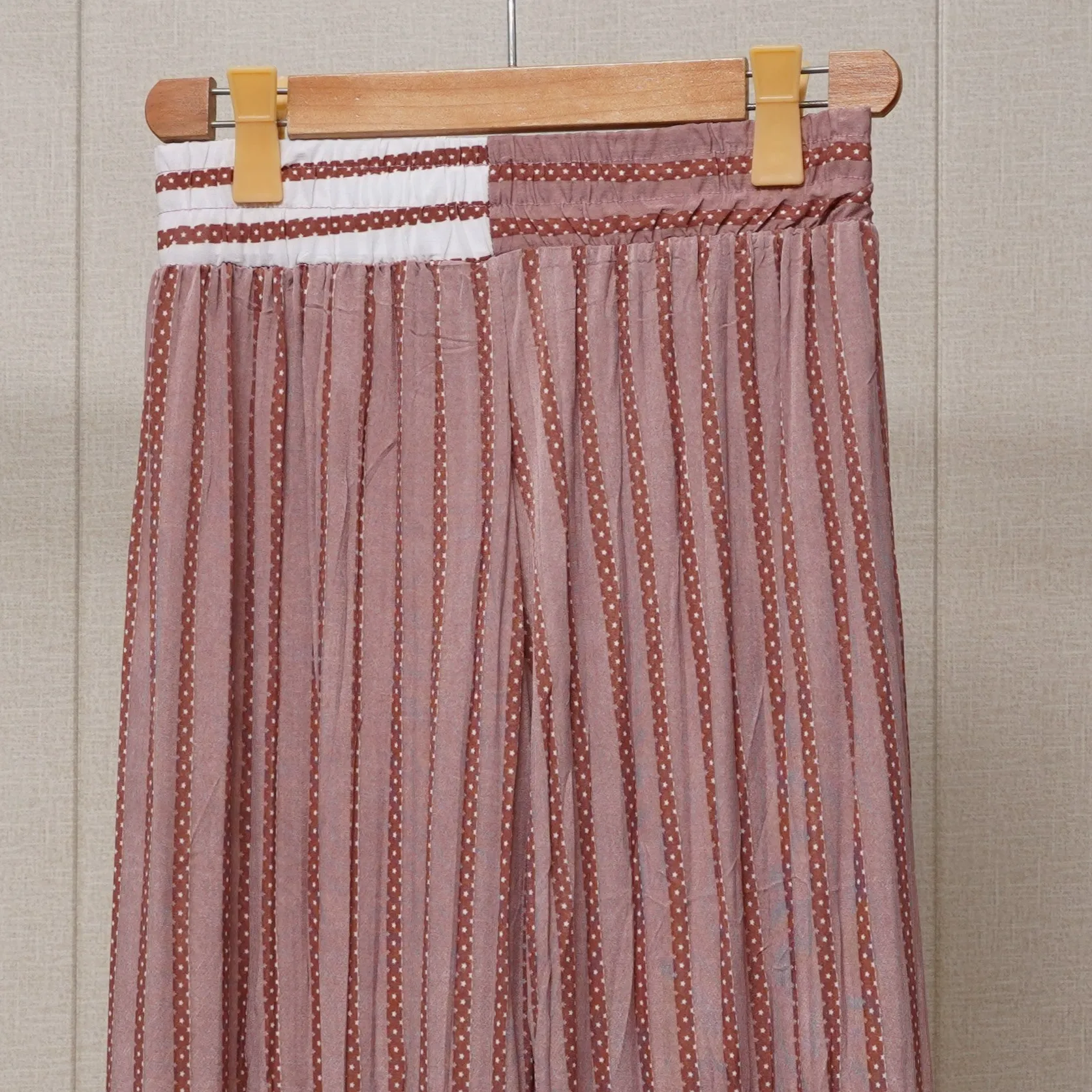 Pink Printed Linen Palazzo (PL007)
