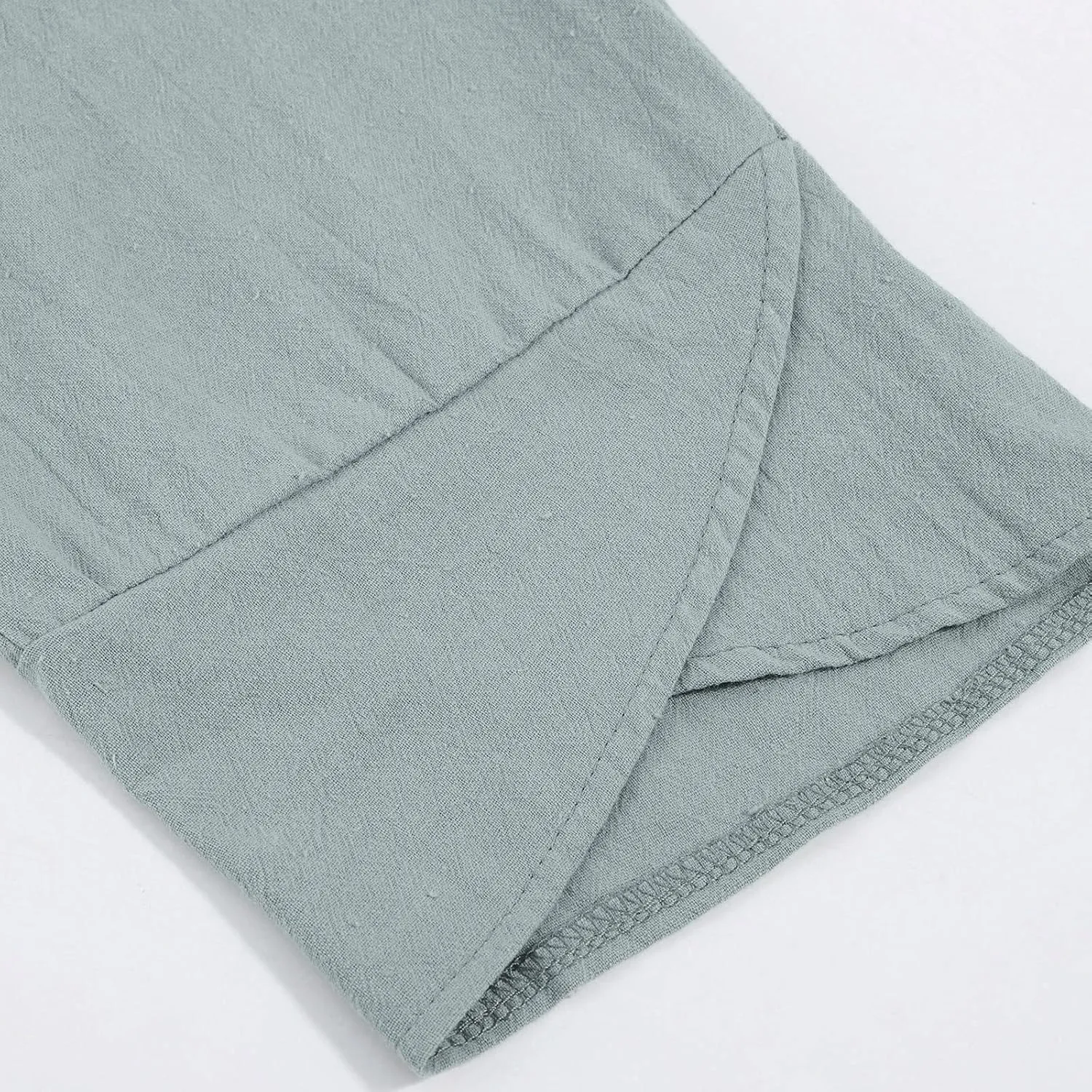 Plus Size Cotton Linen Capri Pants for Women Casual Summer Baggy Trendy Lounge Pants Athletic Trousers with Pockets