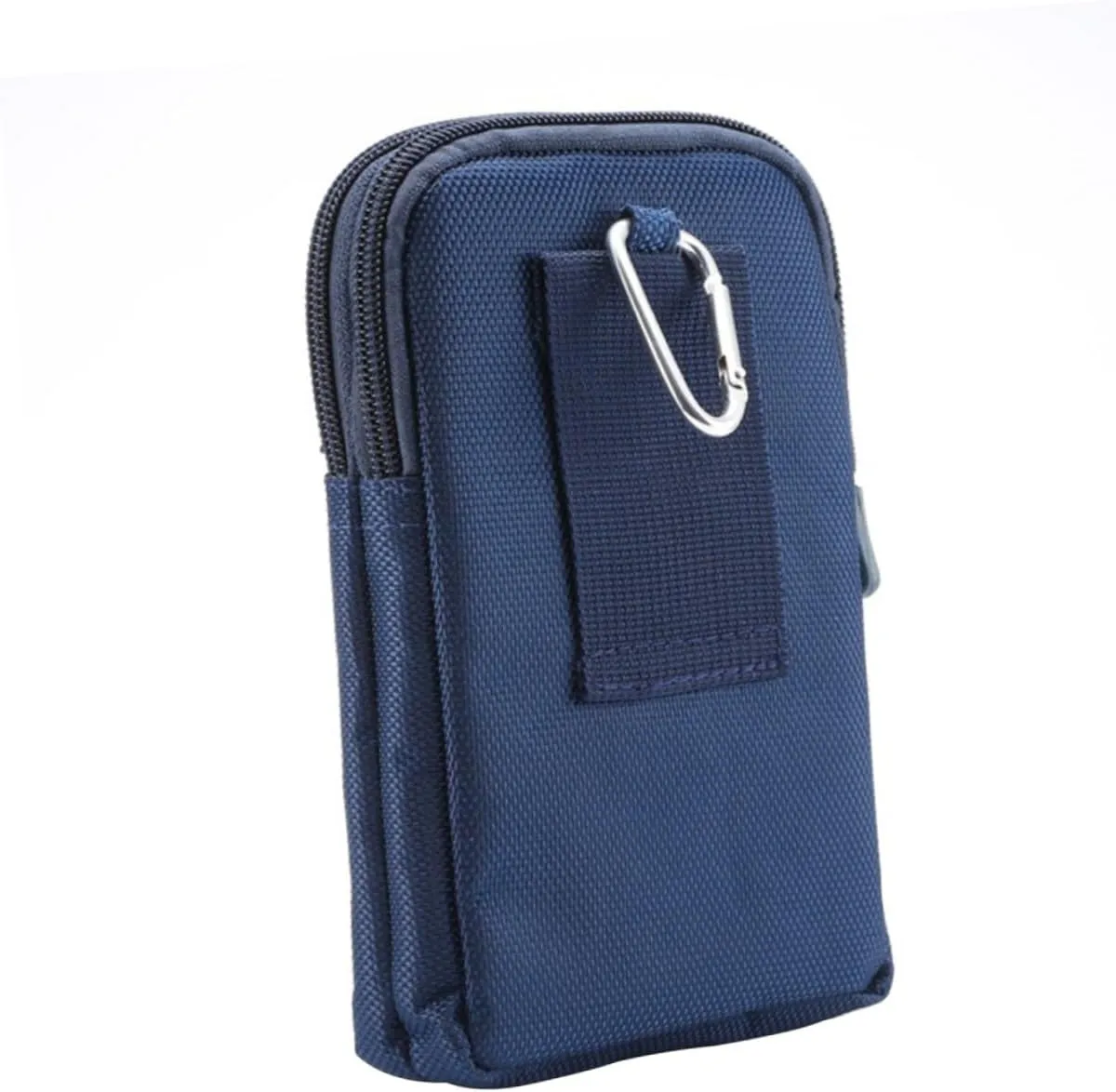Portable Phone Bag Double Zippered Waist Bag Home Supplies for Keys Cards Money Nylon for
