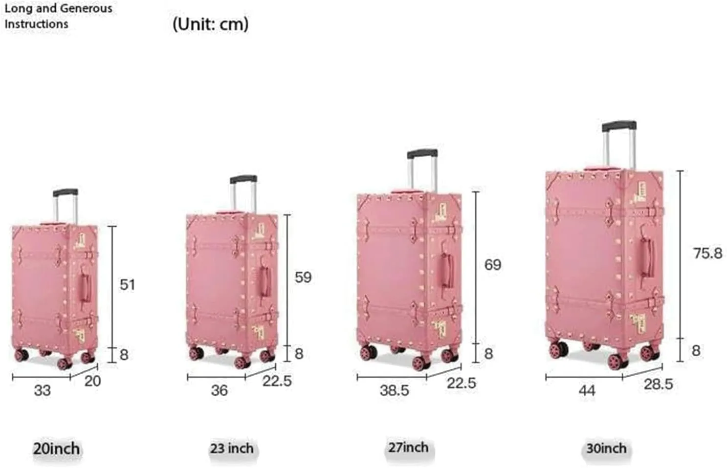 Portable Suitcase Leather Suitcase Large Expandable Luggage with Spinner Wheels Lightweight Carry On Luggage Hard Travel Suitcases (C 20 inches)