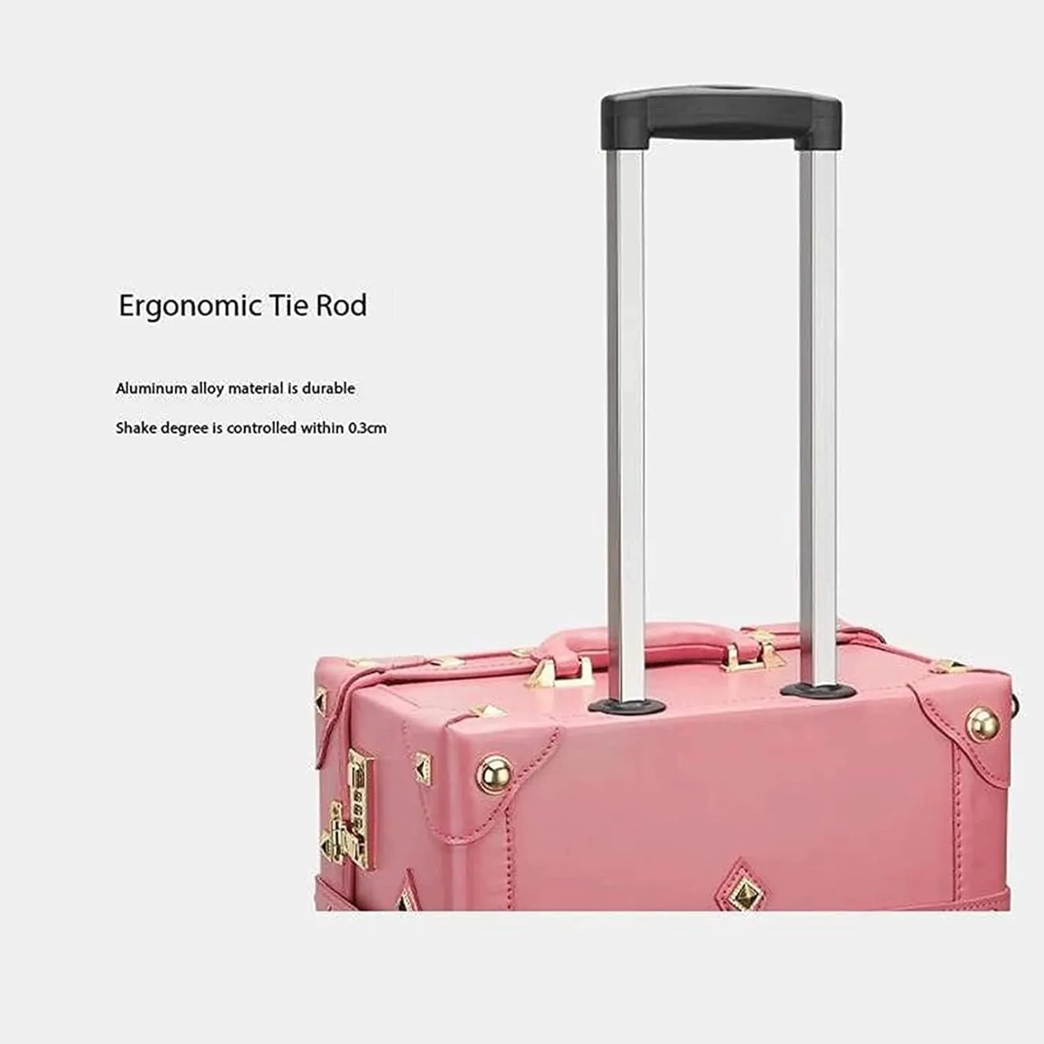 Portable Suitcase Leather Suitcase Large Expandable Luggage with Spinner Wheels Lightweight Carry On Luggage Hard Travel Suitcases (C 20 inches)