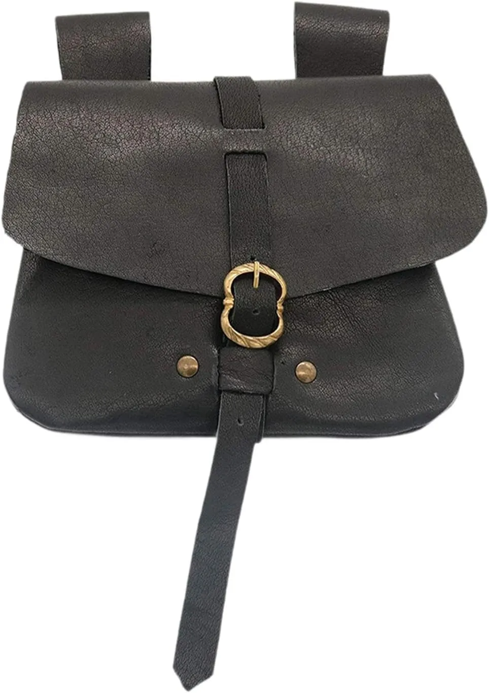 PU Leather Waist Bag for Travel And Larp Activities, Black
