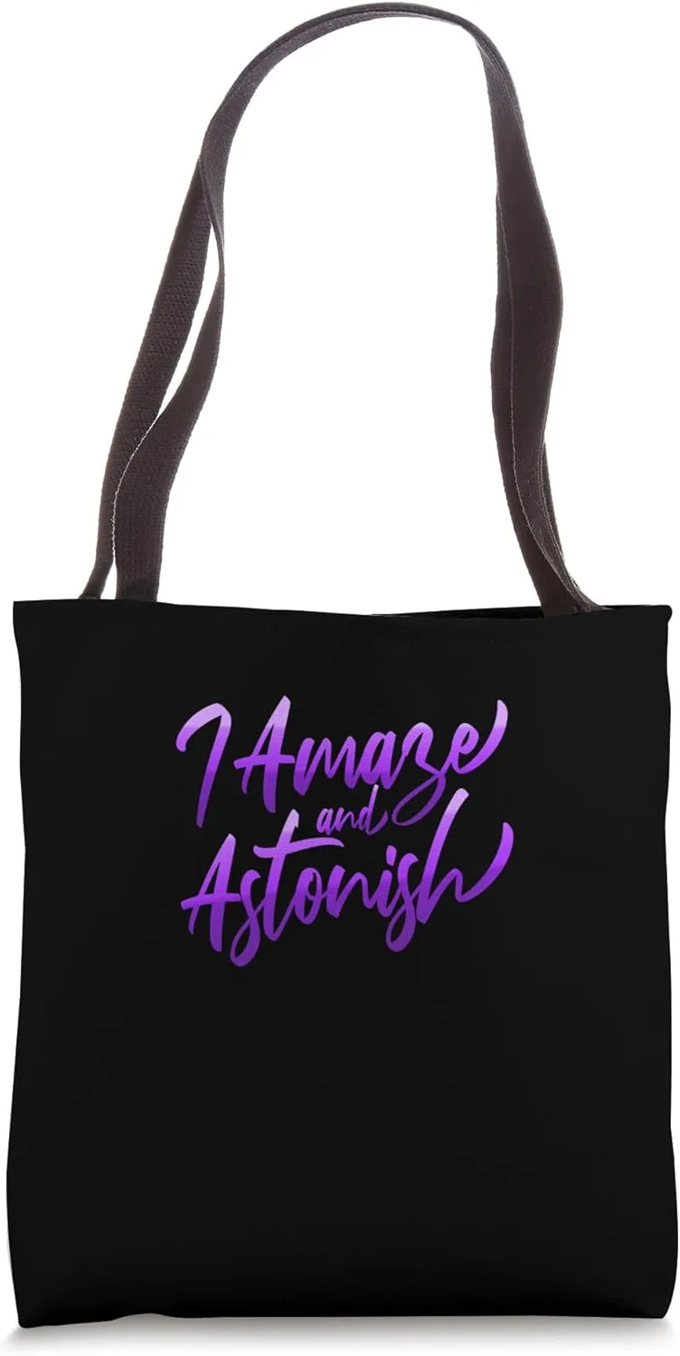 Purple I Amaze & Astonish Purple Graphic Tote Bag