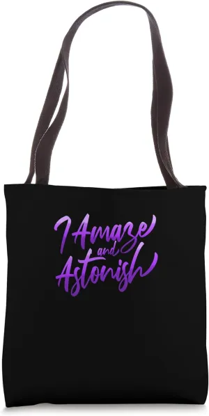 Purple I Amaze & Astonish Purple Graphic Tote Bag