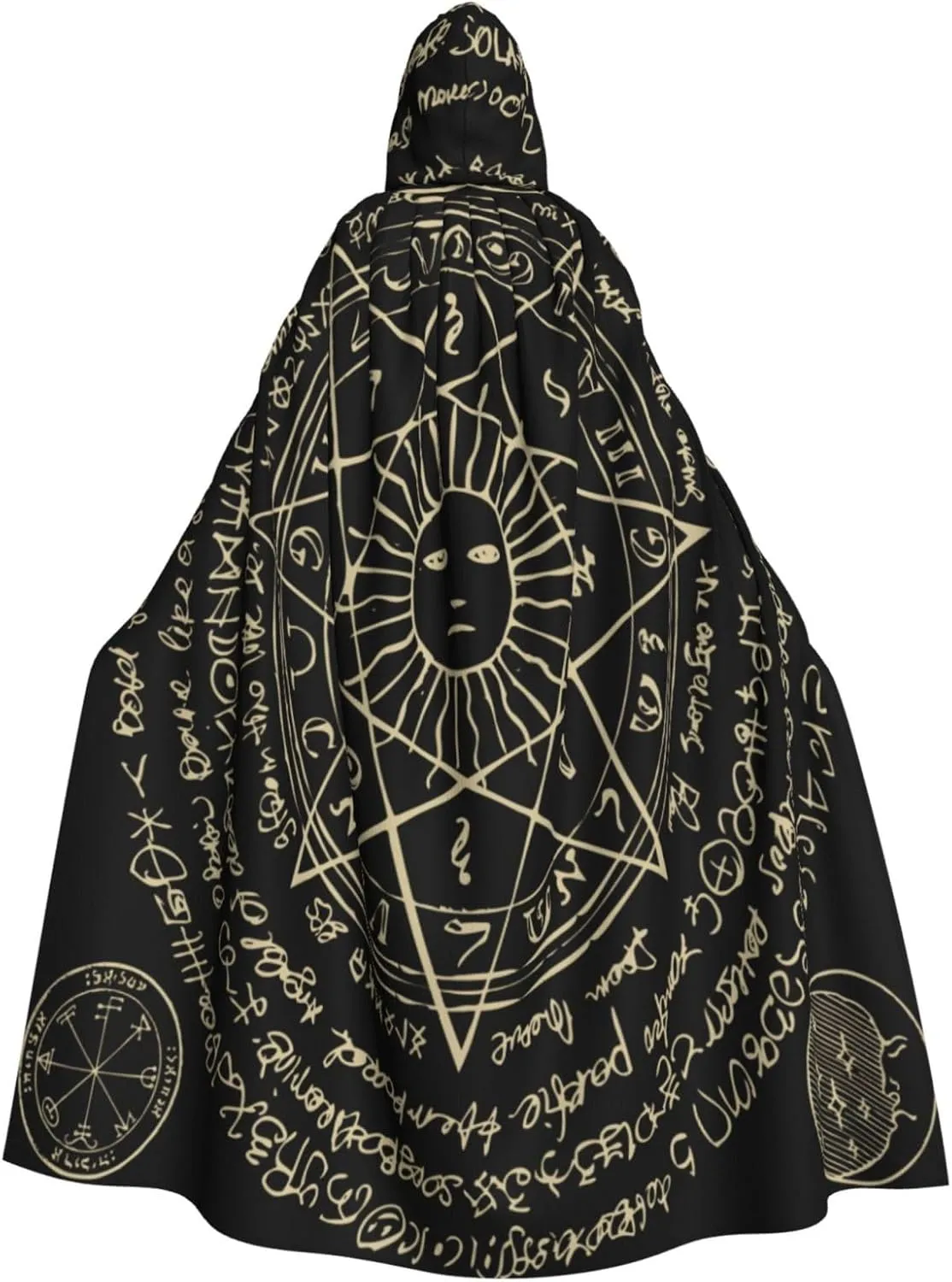 Retro Style Sun Moon Astrology Themed Costumes Party Christmas Hooded Robe Cloak For Adult Men Women Decoration Cape Halloween Cosplay Hoodie