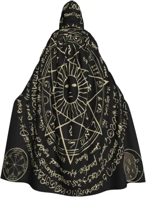 Retro Style Sun Moon Astrology Themed Costumes Party Christmas Hooded Robe Cloak For Adult Men Women Decoration Cape Halloween Cosplay Hoodie