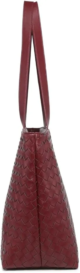 Retro Woven Tote Bag Handbag Purse Unisex Large Shoulder Purses Leather Woven Hobo Bag Underarm Handbags for Women Men