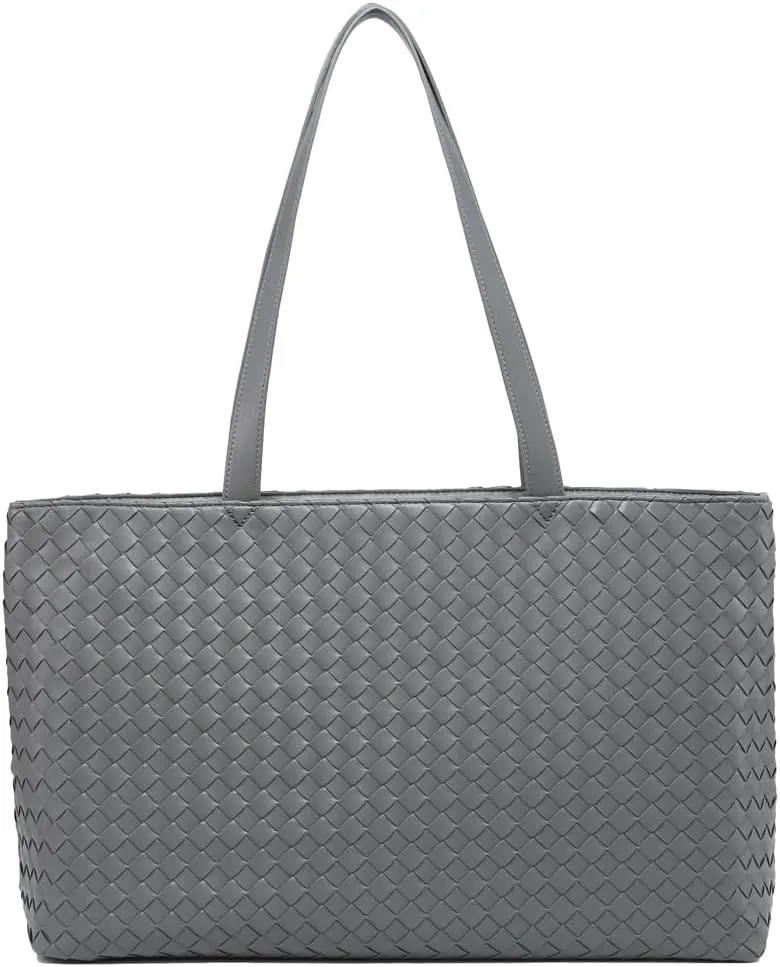 Retro Woven Tote Bag Handbag Purse Unisex Large Shoulder Purses Leather Woven Hobo Bag Underarm Handbags for Women Men
