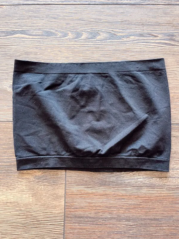 Seamless Tube Bandeau/ Black