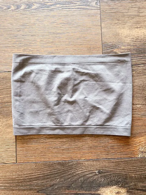 Seamless Tube Bandeau/ Dark Grey
