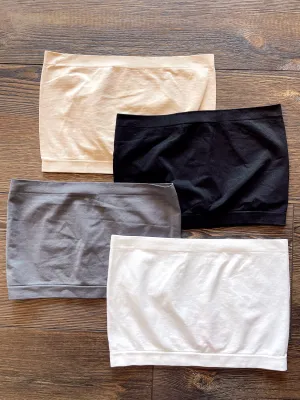 Seamless Tube Bandeau/ Dark Grey