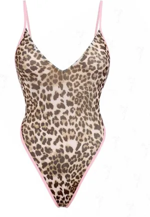 seamoly Lurex Tied Back Plunging Neck One-Piece Swimsuit