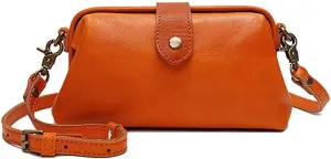 Small Leather Retro Crossbody Bag Ladies Shoulder Satchel Bag Handbag Vintage Handmade Doctor Bag