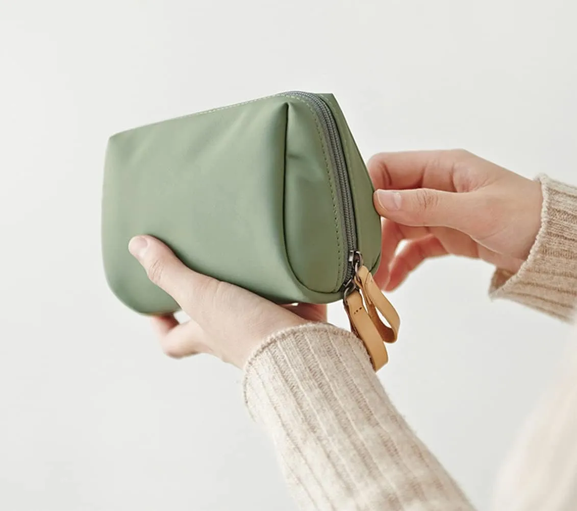 Small Makeup Bag for Purse, Makeup Pouch Small Cosmetic Bag Mini Portable Handbag for Women and Girls (Emerald Green)