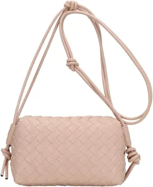 Small Woven Bag Satchel for Women 2025 Trendy Woven Shoulder Purse Crossbody Clutch Vegan Leather Tote Handbag Small Hobo Bag