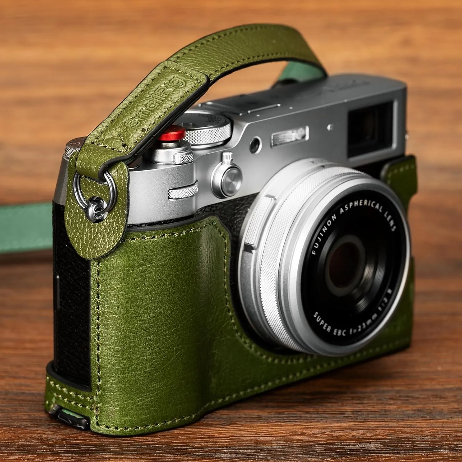 SMALLRIG X100VI Half Leather Case Kit with Shoulder Strap, Retro Style Leather Camera Half Case with Aluminum Alloy Frame for FUJIFILM X100VI (Green) - 4701