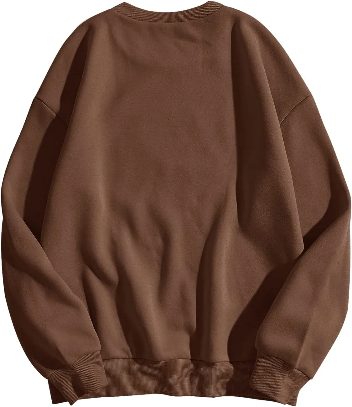 SweatyRocks Women's Casual Long Sleeve Sweatshirt Round Neck Pullover Tops