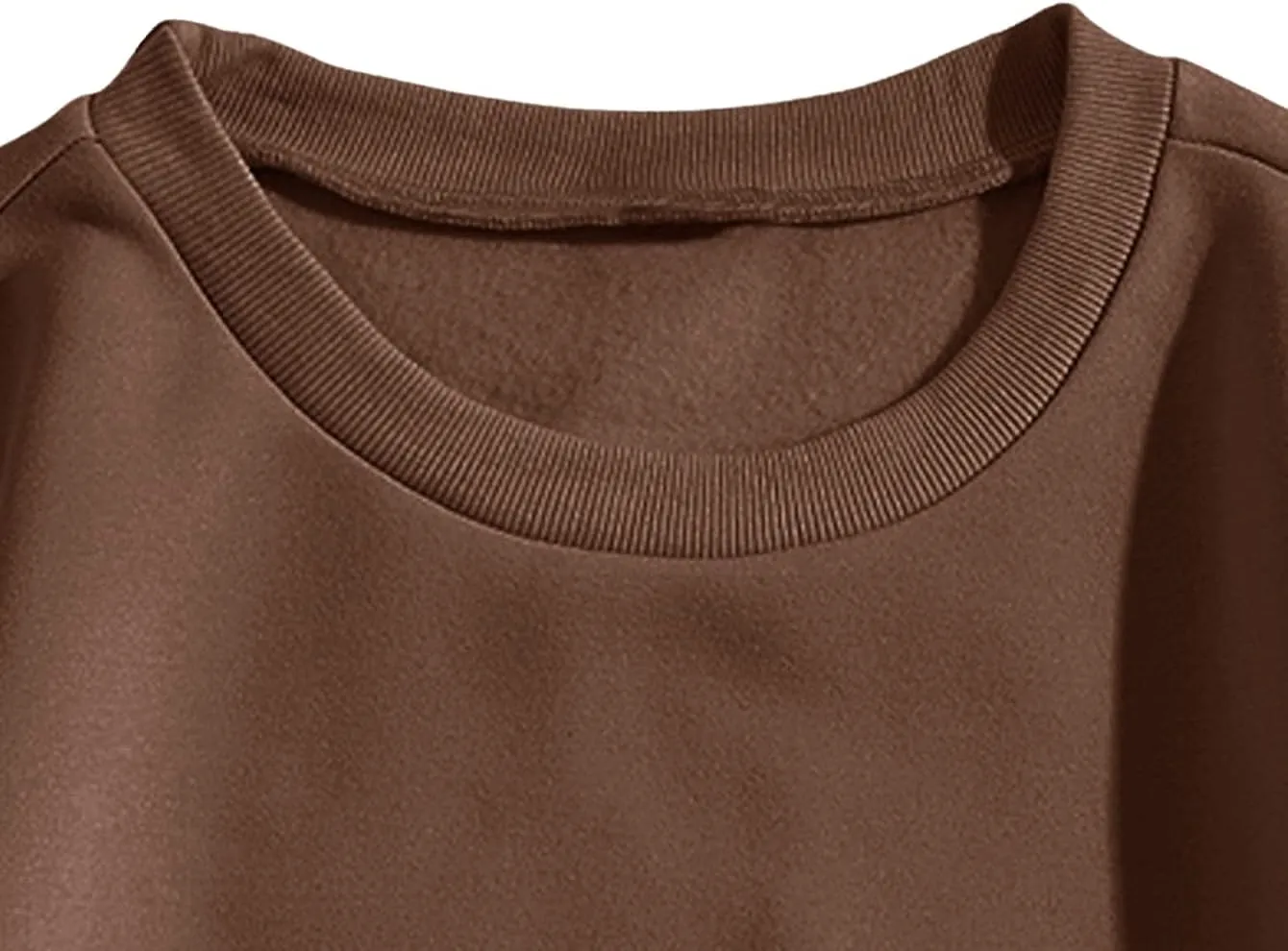 SweatyRocks Women's Casual Long Sleeve Sweatshirt Round Neck Pullover Tops